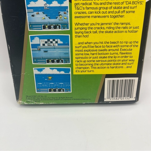 T&C T C Surf Designs Wood & Water Rage Nintendo NES CIB Complete In Box w Manual - Picture 7 of 16